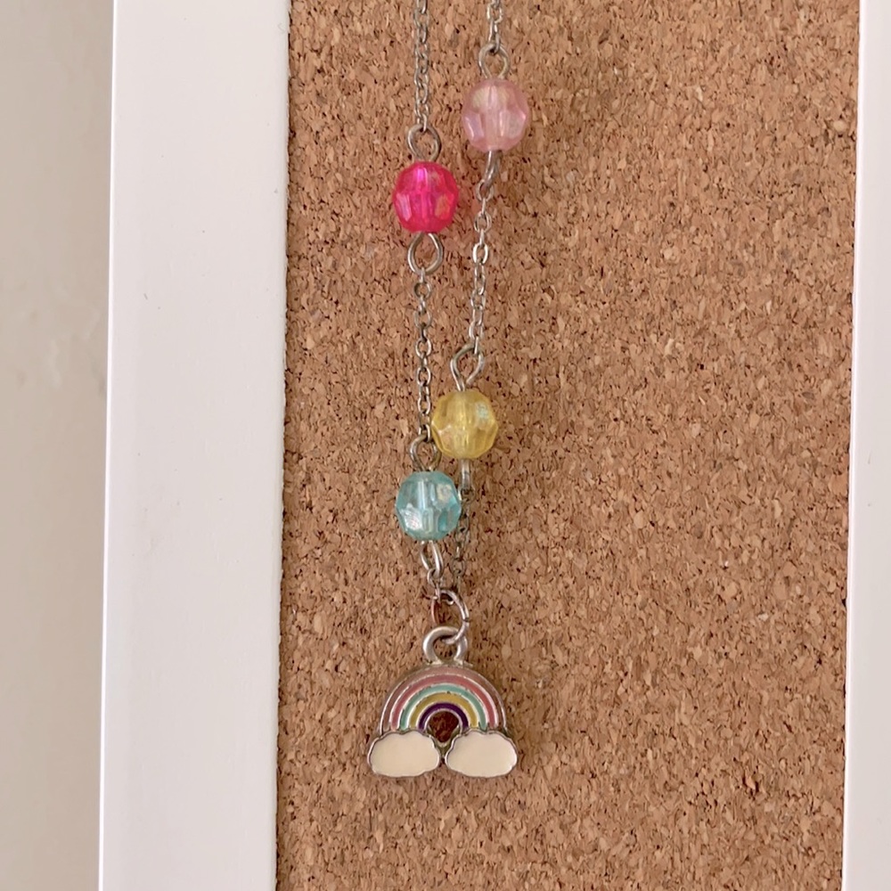 Rainbow bead necklace